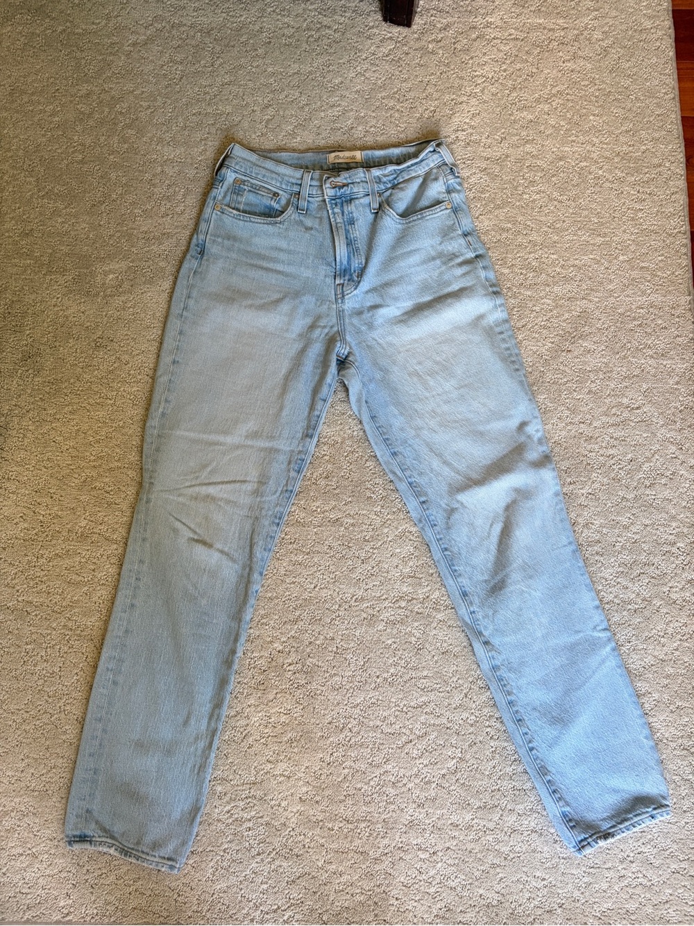 Madewell Light Blue High-Rise Straight Jeans